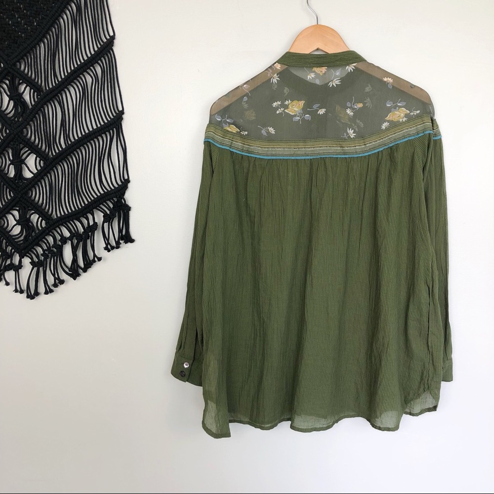 Free People Hearts & Colors Top In Green - Picture 5 of 7